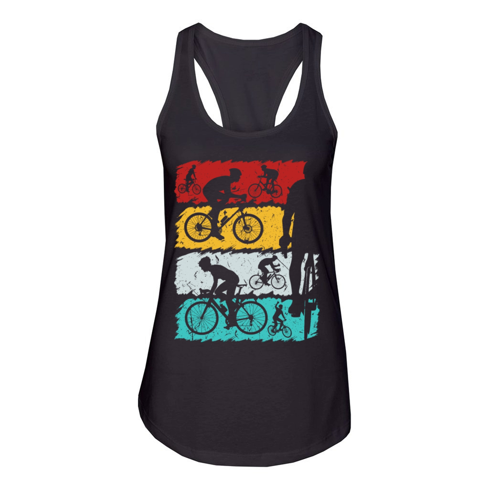 Vintage Retro Bicycle Racing Cycling Women's Racerback Tank