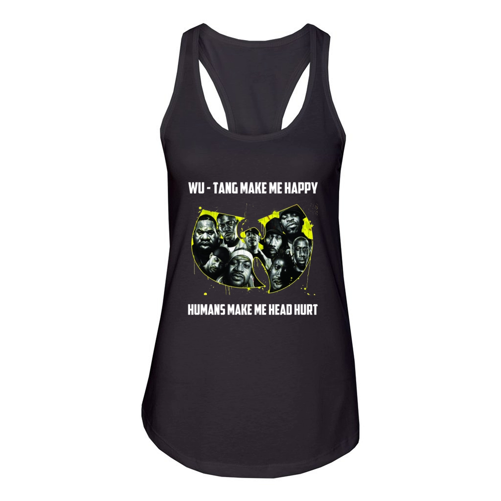 WU TANG MAKE HAPPY Women's Racerback Tank