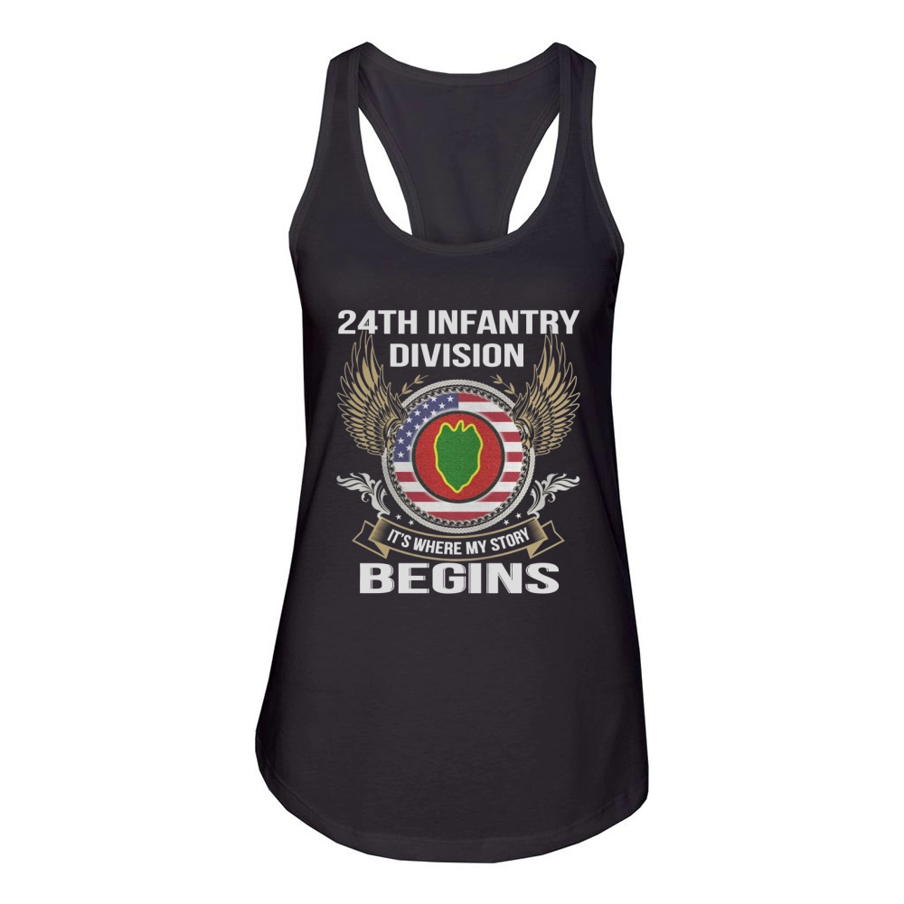24th Infantry Division Veteran Shirt Women's Racerback Tank