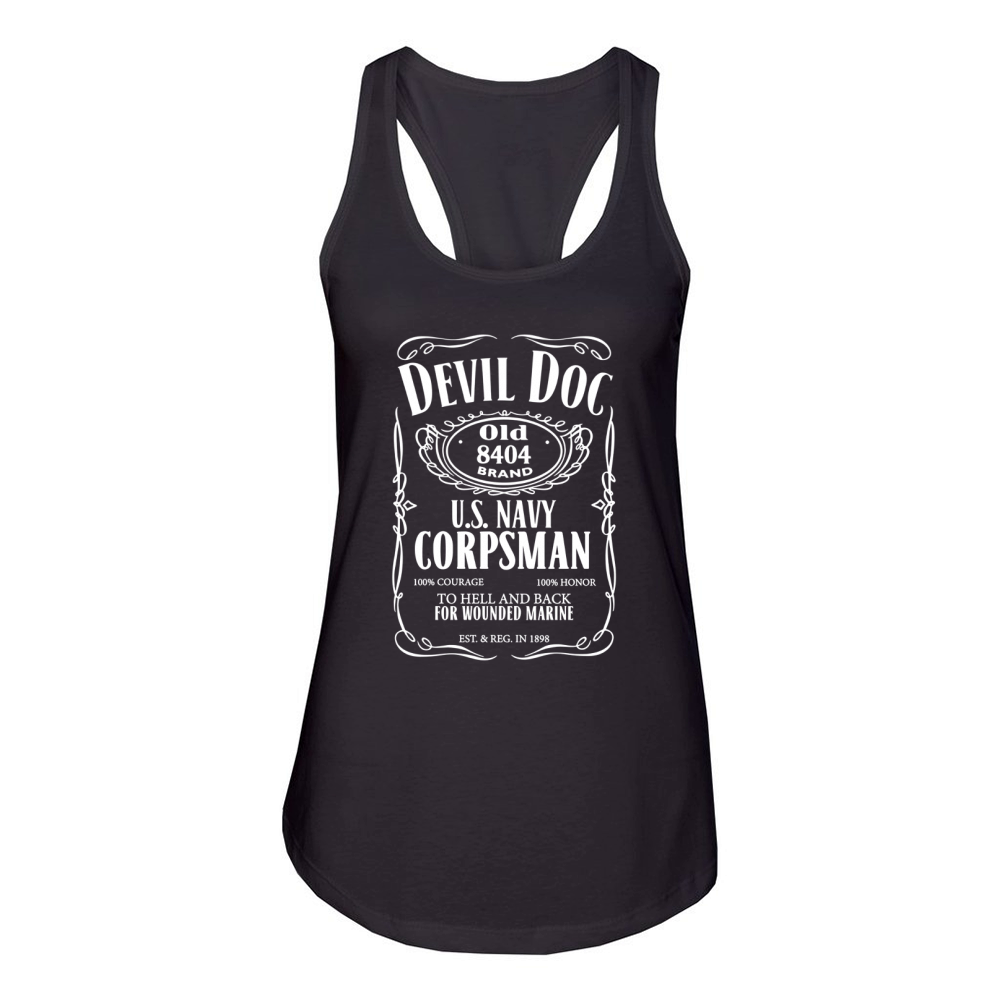 Devil Doc - US Navy Corpsman Women's Racerback Tank