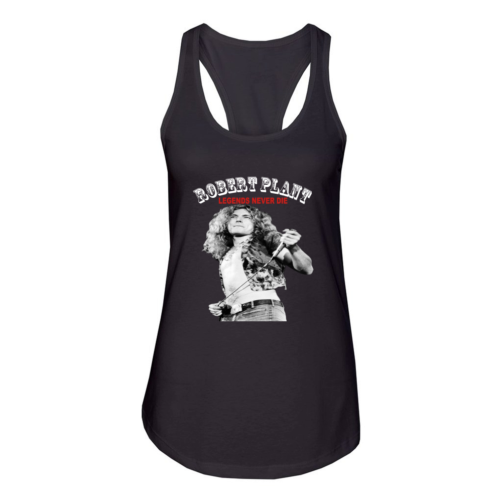 Robert Plant Legends never die shirt Women's Racerback Tank