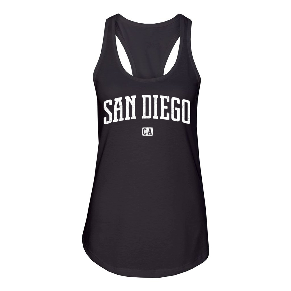 San Diego California Vintage Women's Racerback Tank
