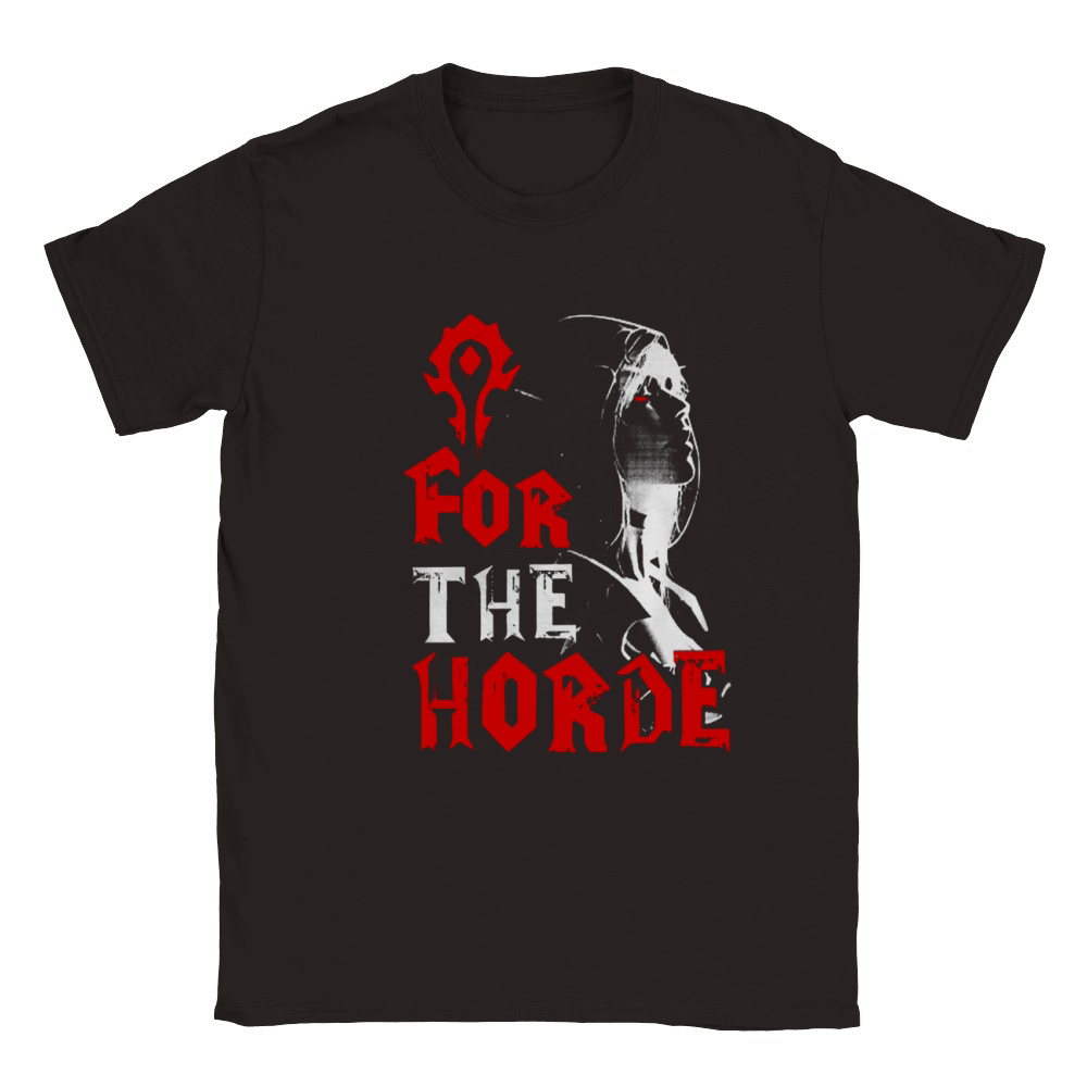 For The Horde Sylvanas Windrunner WOW T-shirt Classic Kids Crewneck T-shirt