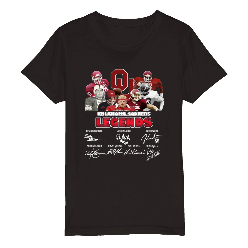 The oklahoma sooners legends signatures Organic Kids Crewneck T-shirt