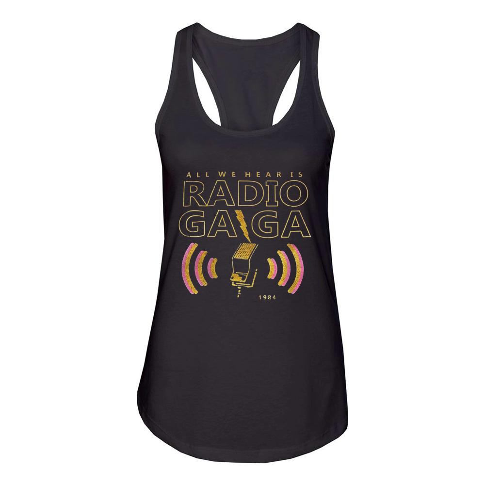 All We Hear Is Radio Gaga 1984 Women's Racerback Tank