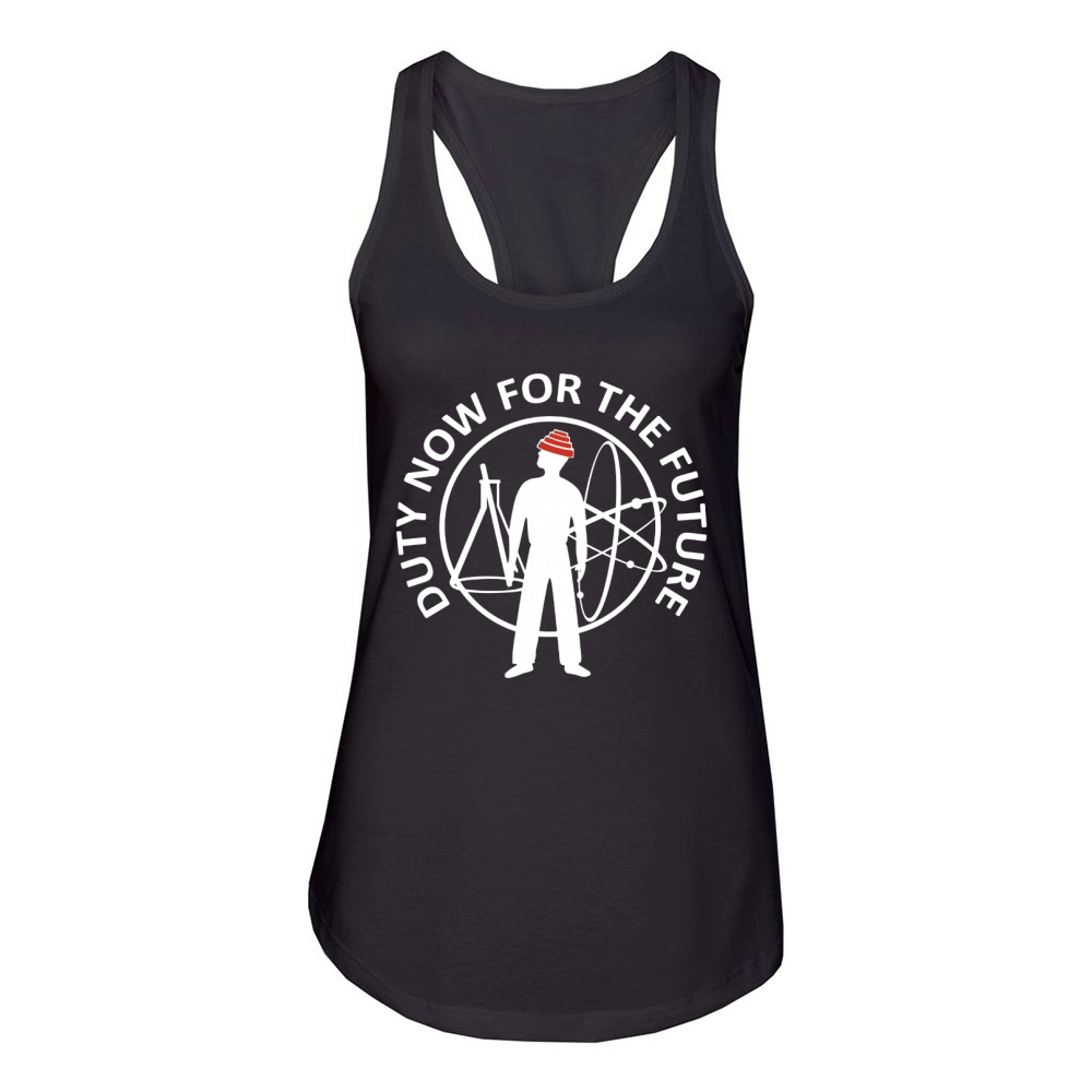 Devo Band  Duty Now for the Future Tshirt Women's Racerback Tank