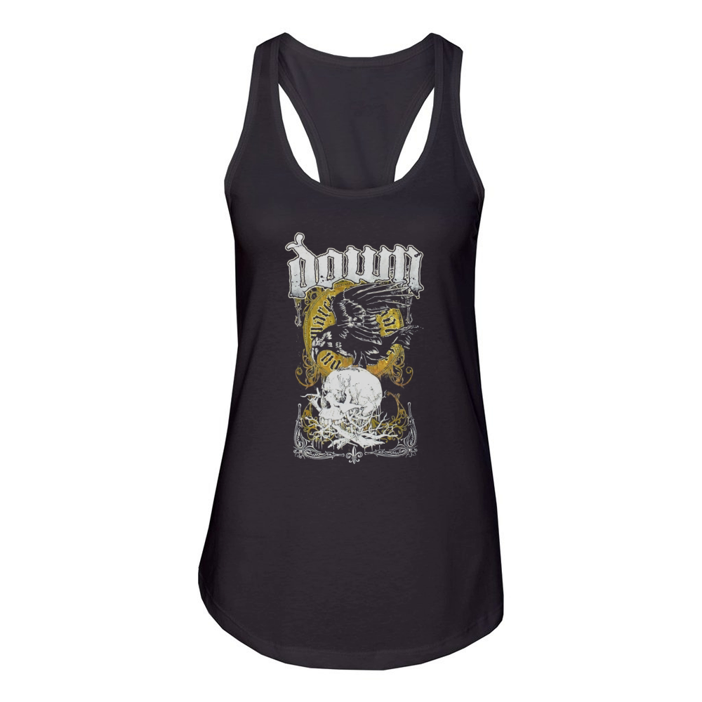 Down band tshirt Women's Racerback Tank