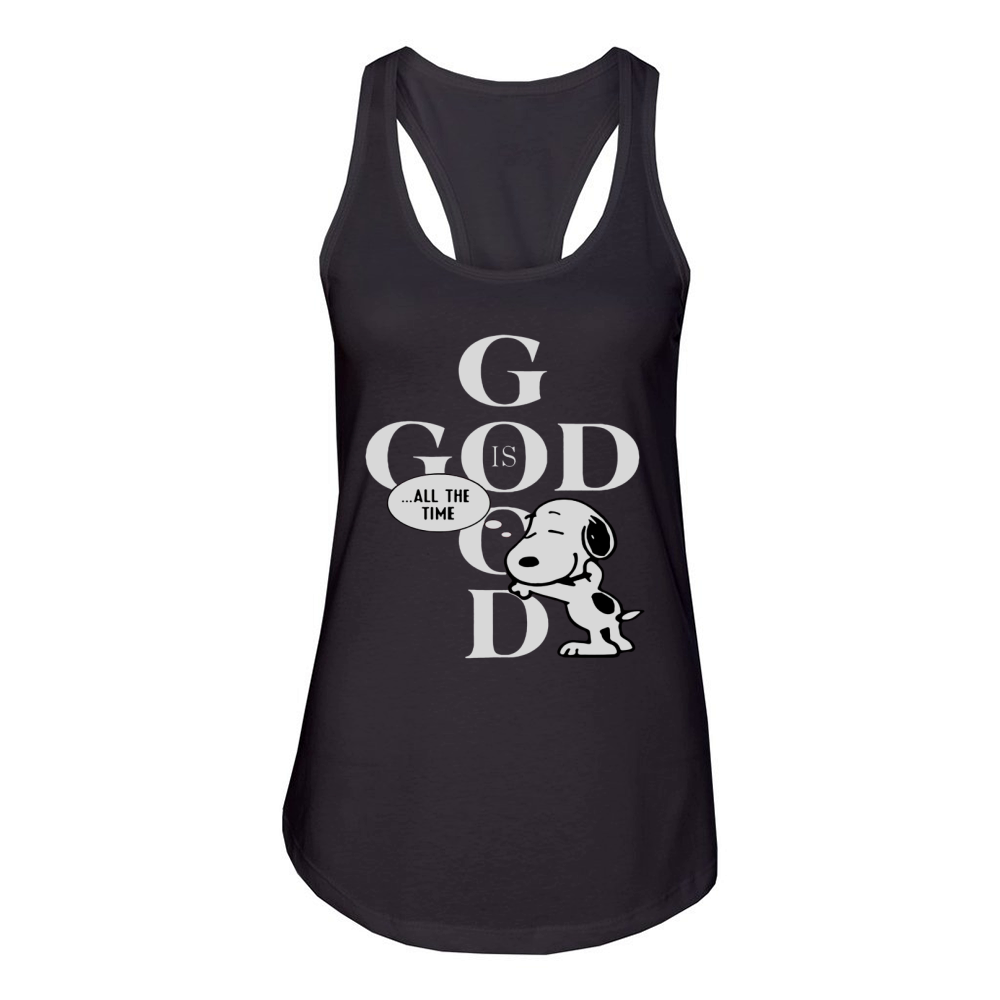 God is good all the time - Snoopy shirt Women's Racerback Tank