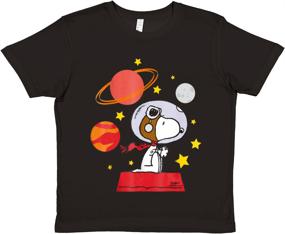Peanuts Snoopy Space Pilot Mars, Moon And Saturn shirt Premium Kids Crewneck T-shirt