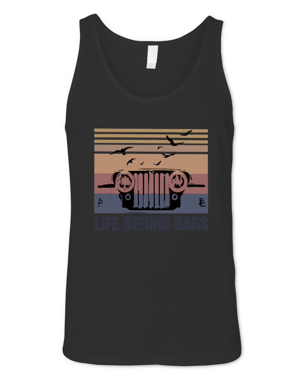 Vintage Jeep life behind bars shirt Unisex Jersey Tank