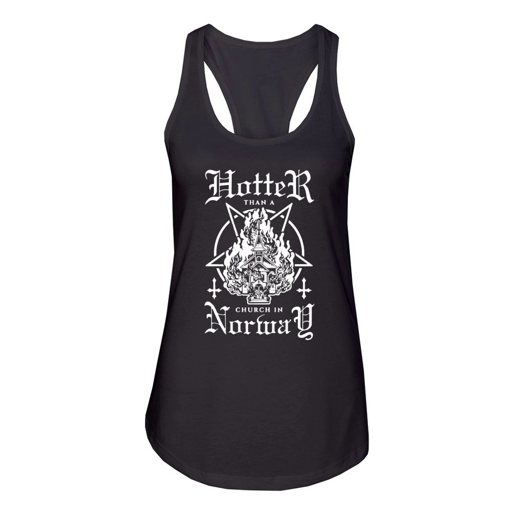 Hotter than a church in Norway shirt, hoodie, tank top Women's Racerback Tank