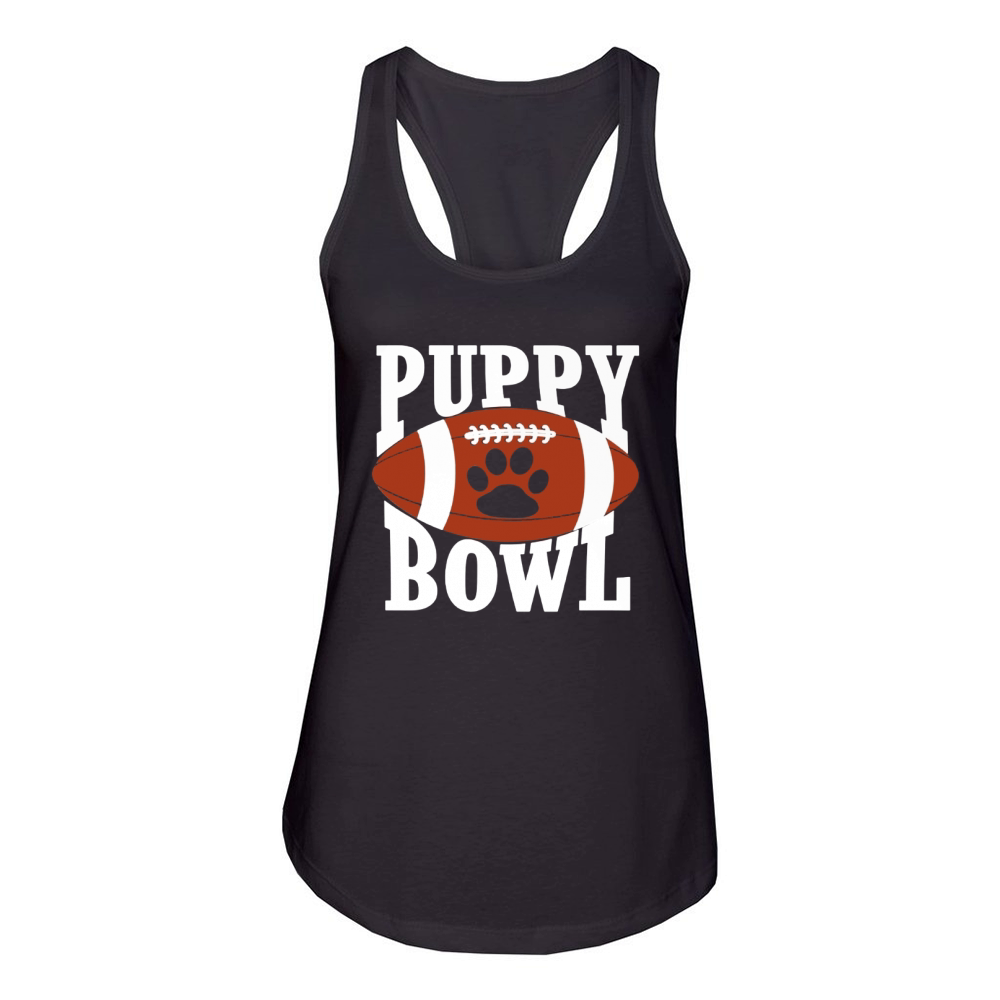 Puppy Bowl Sunday - Puppies Dog Fan Women's Racerback Tank