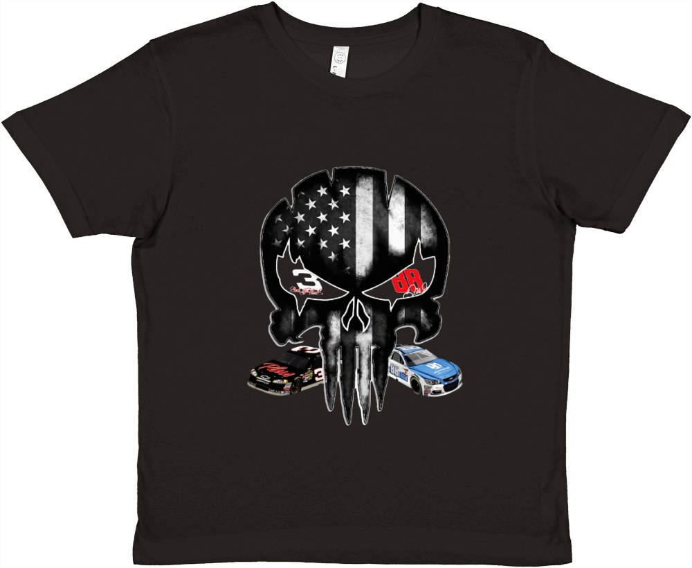 Punisher American flag Austin Dillon and Alex Bowman signature shirt Premium Kids Crewneck T-shirt