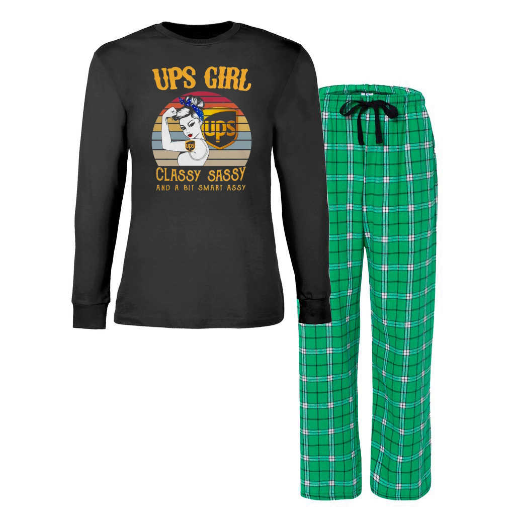 Vintage UPS Girl Classy Sassy And A Bit Smart Assy shirt Women s Christmas Pajamas Designed by Amitava Das