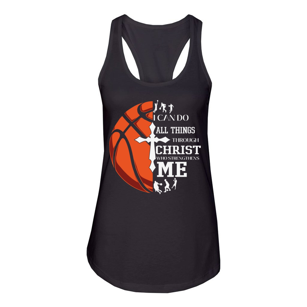 Christian Basketball I Can Do Women's Racerback Tank