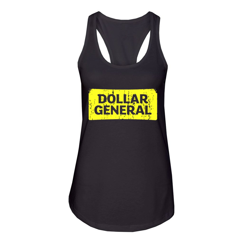 Dollar General Cool Grocery Store Pop Worn Look Women's Racerback Tank