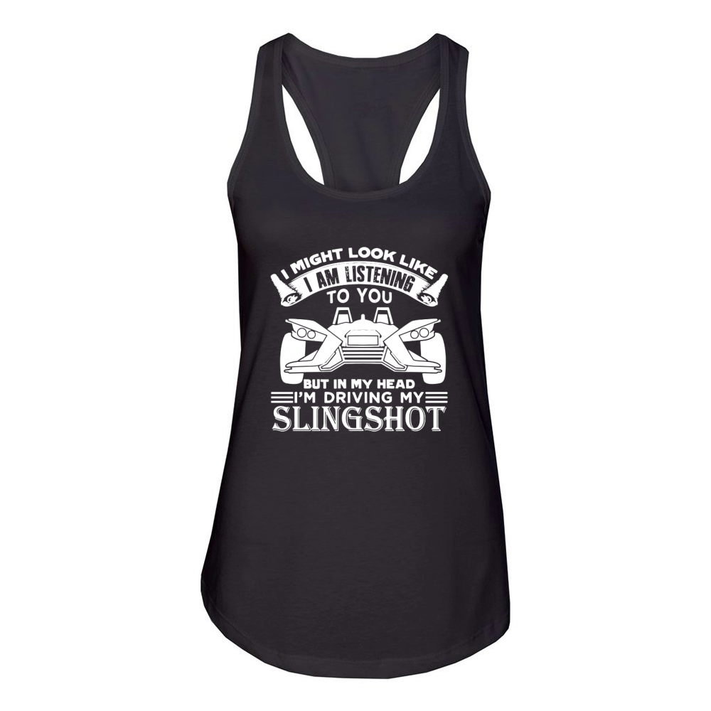 In my head Im driving my Slingshot Women's Racerback Tank