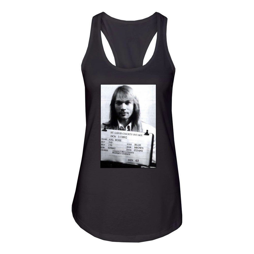 Axl Roses Mugshot 1992 TShirt Women's Racerback Tank