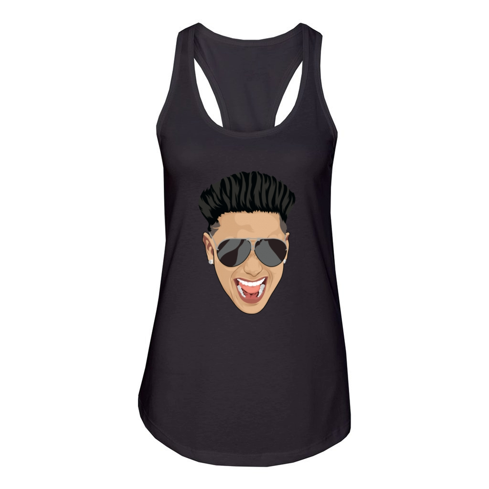 Dj Pauly D Face Women's Racerback Tank
