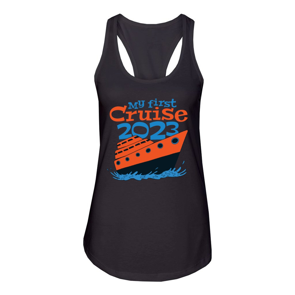 my first cruise 2023 - ship - oceanliner Women's Racerback Tank