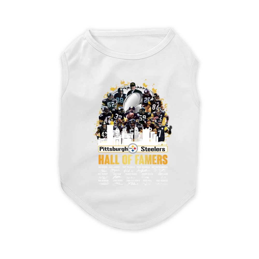 Pittsburgh Steeler hall of famers signatures Pet T-Shirt