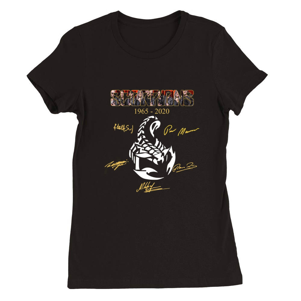 Scorpions Rock Band 1965 2020 Signatures Premium Womens Crewneck T-shirt