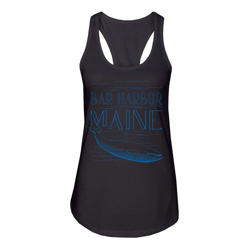 Bar Harbor Maine Whale Watching Women's Racerback Tank