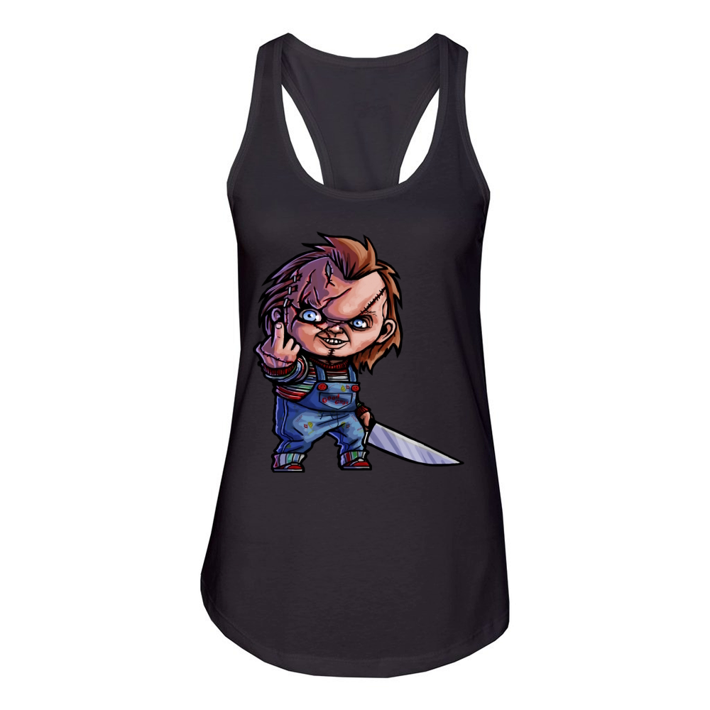 Chucky Middle Finger Women's Racerback Tank