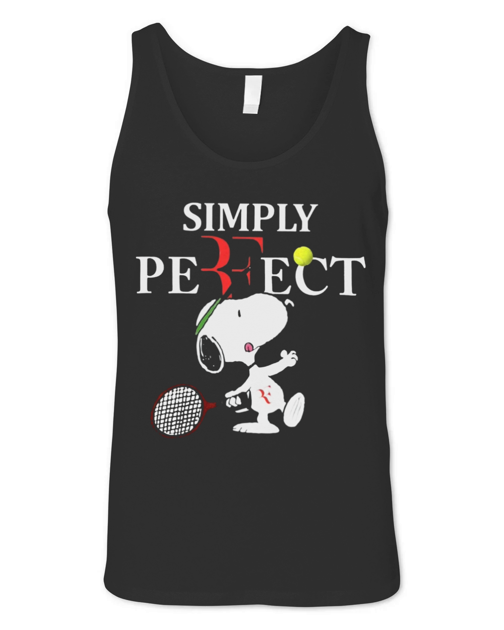 Roger Federer  Snoopy Simply Pefect Unisex Jersey Tank