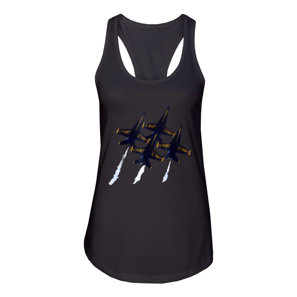 Blue Angels Diamond Formation Navy Tee Shirt Women's Racerback Tank