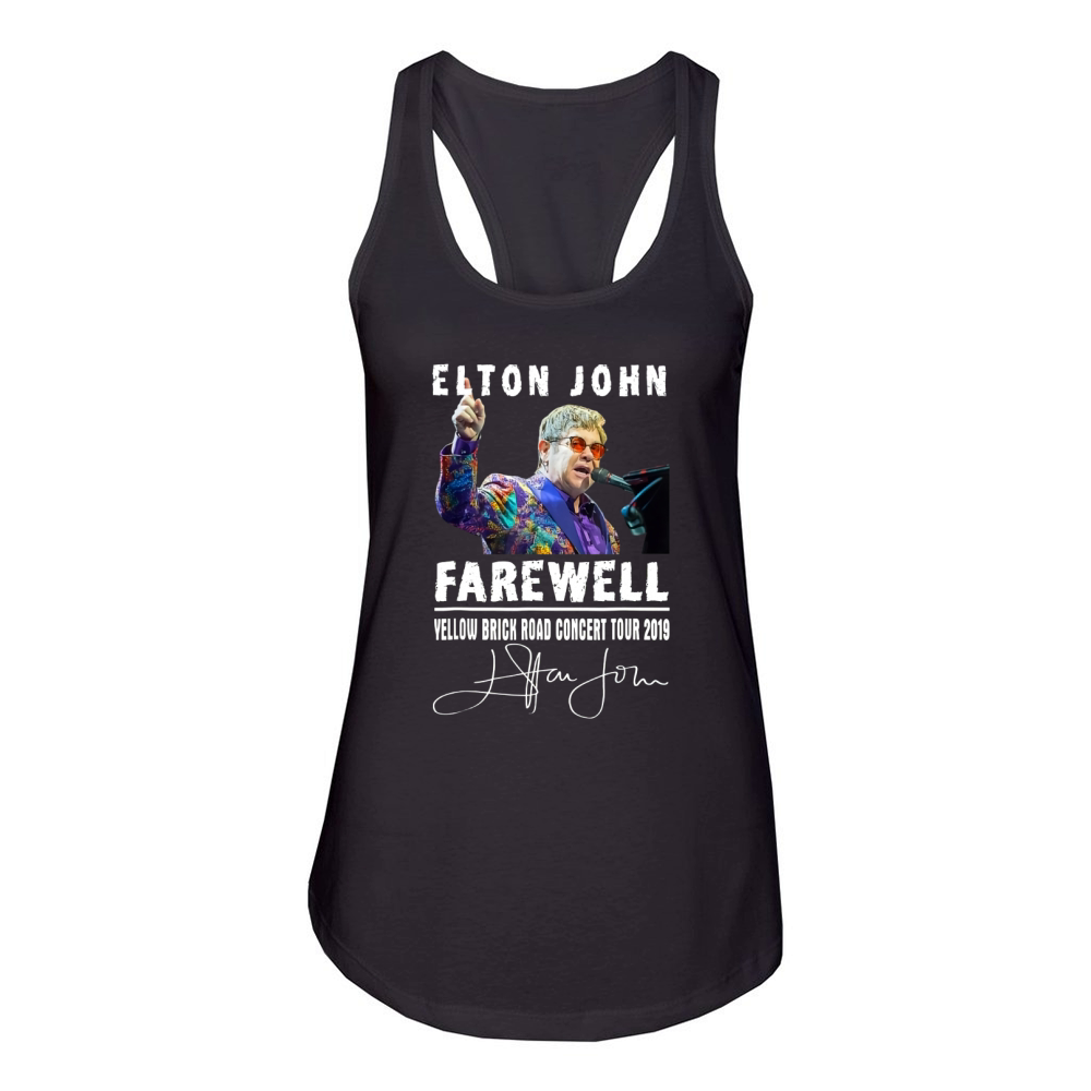 Elton John Farewell Yellow Brick Road Concert Tour 2019 shirt Women's Racerback Tank