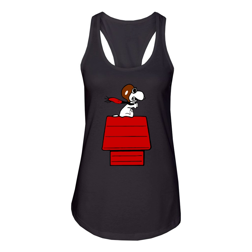 Snoopy Flying Ace Women's Racerback Tank