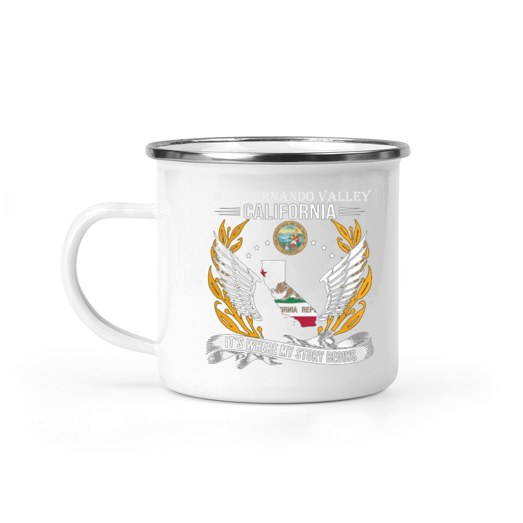 San Fernando Valley californiia it's where my story begins Camping Mug