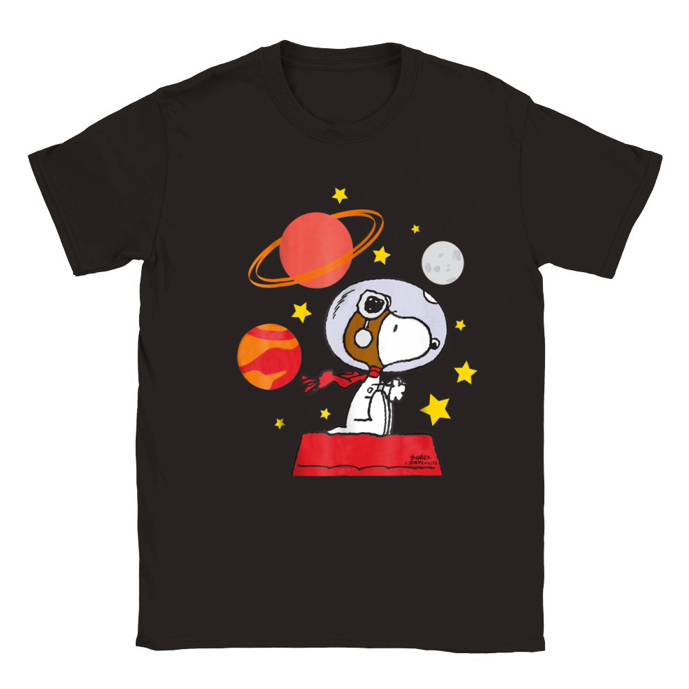 Peanuts Snoopy Space Pilot Mars, Moon And Saturn shirt Classic Kids Crewneck T-shirt