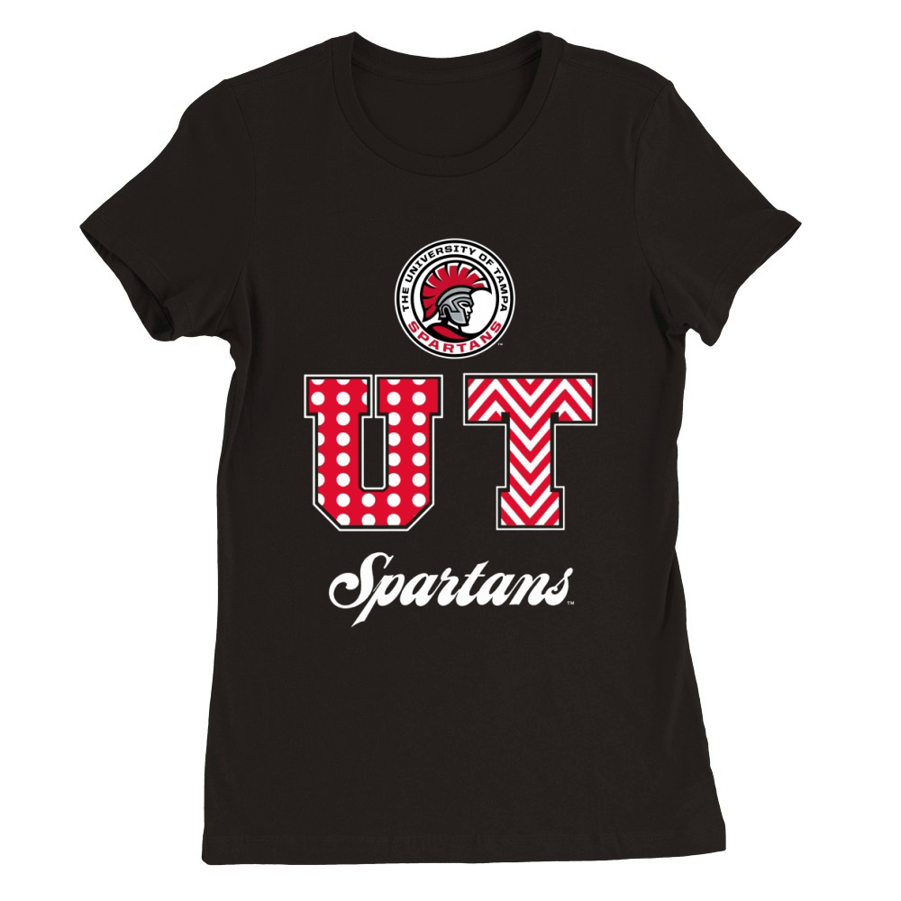 Tampa Spartans - Patterned Letters Premium Womens Crewneck T-shirt