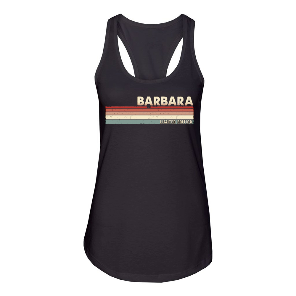 Barbara - Funny Retro Vintage Name 80s 90s Women's Racerback Tank