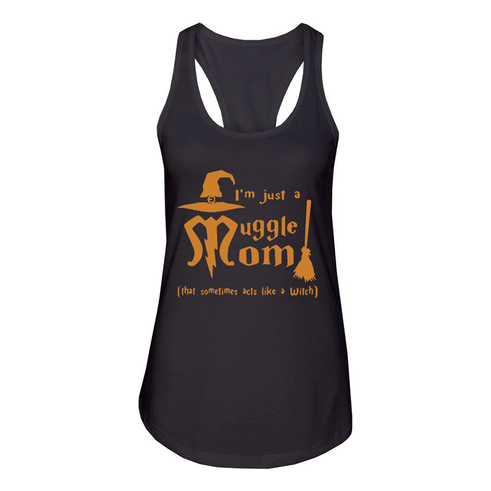 Harry potter I'm just a muggle mom that sometime acts like a witch Women's Racerback Tank