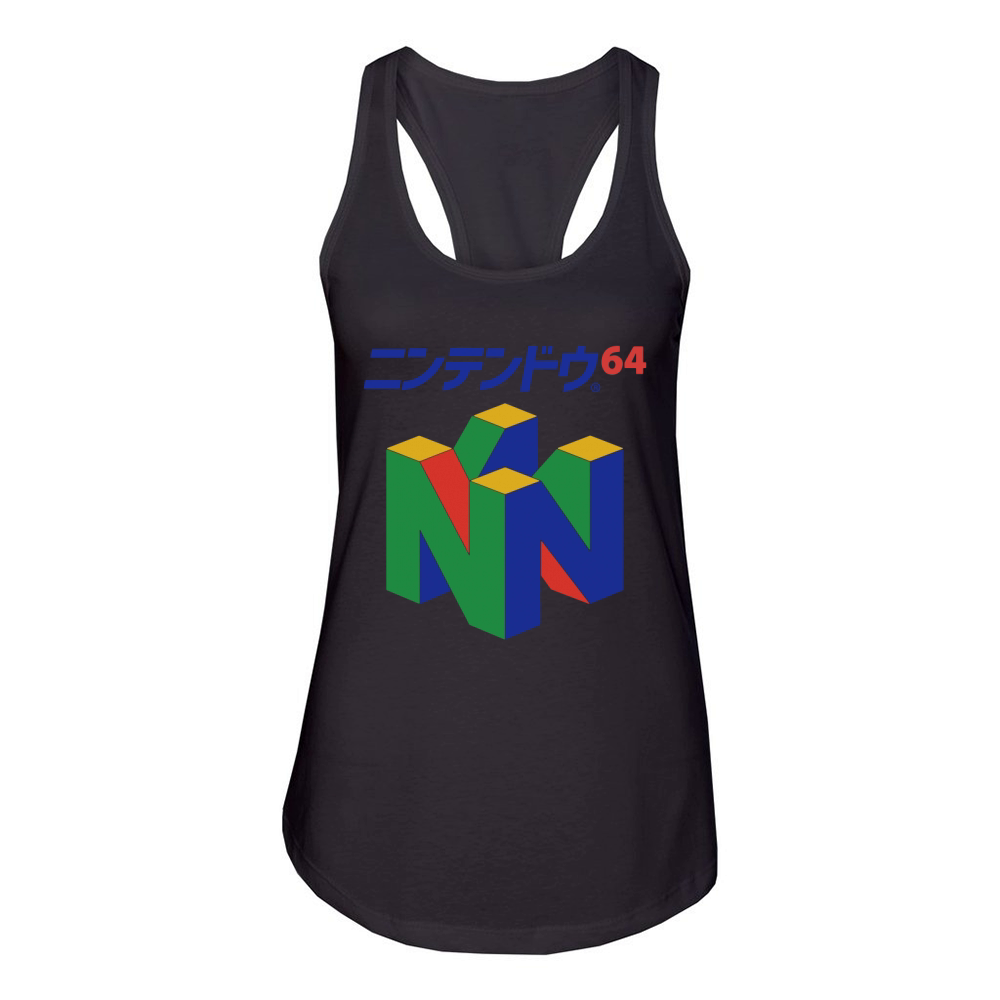 Japanese Nintendo 64 Shirt Women's Racerback Tank