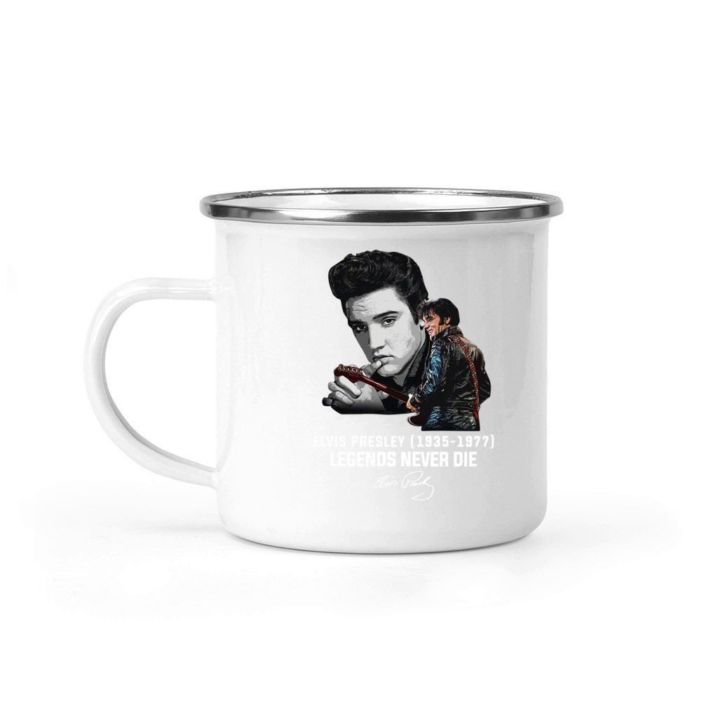 Elvis Presley 1935 1977 Legends Never Die Signature shirt Camping Mug
