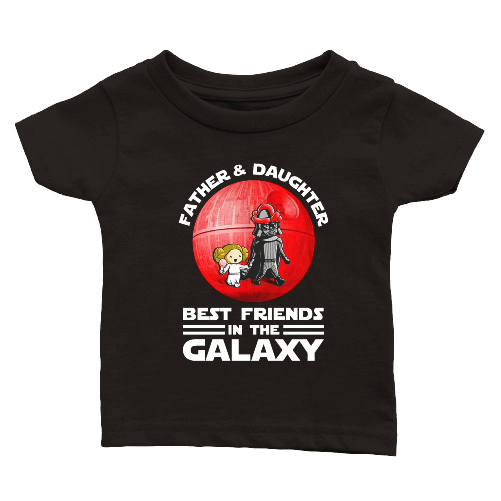 Father and daughter best friend in the galaxy Classic Baby Crewneck T-shirt