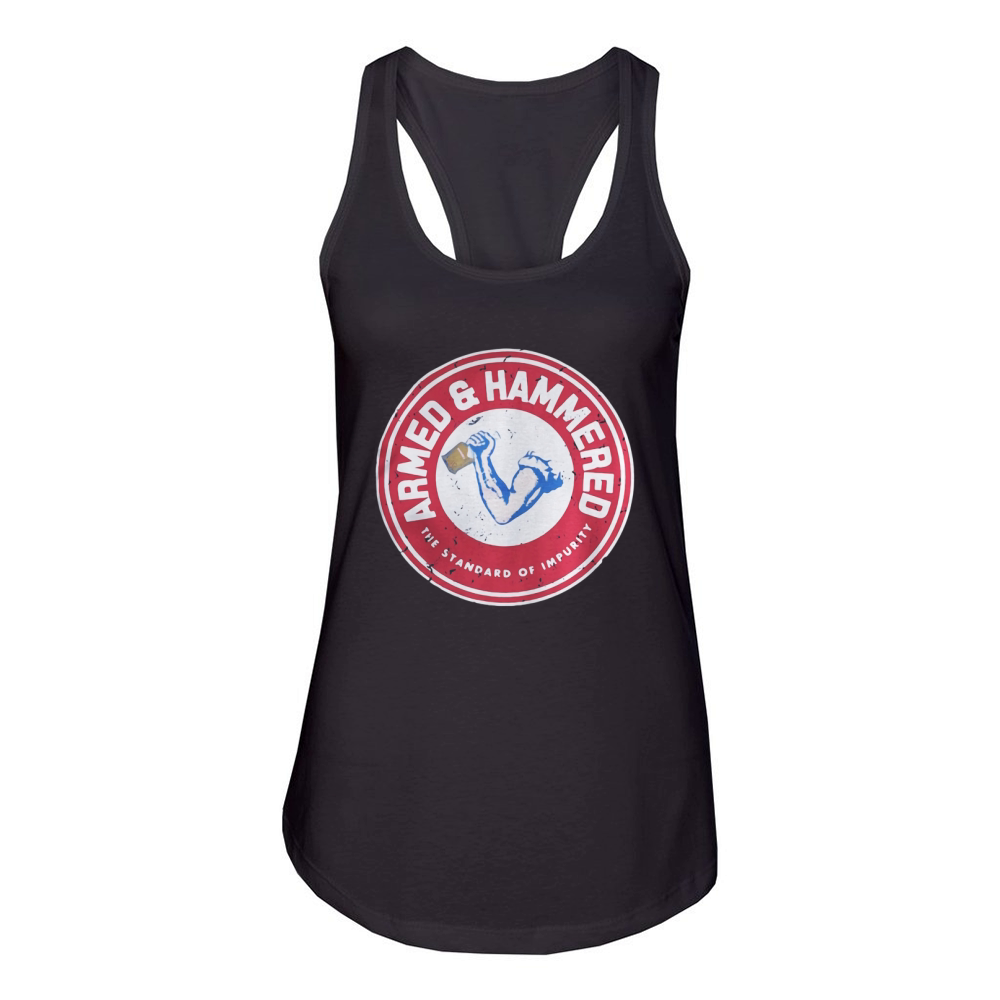 Armed and Hammered the standard of impurity Women's Racerback Tank