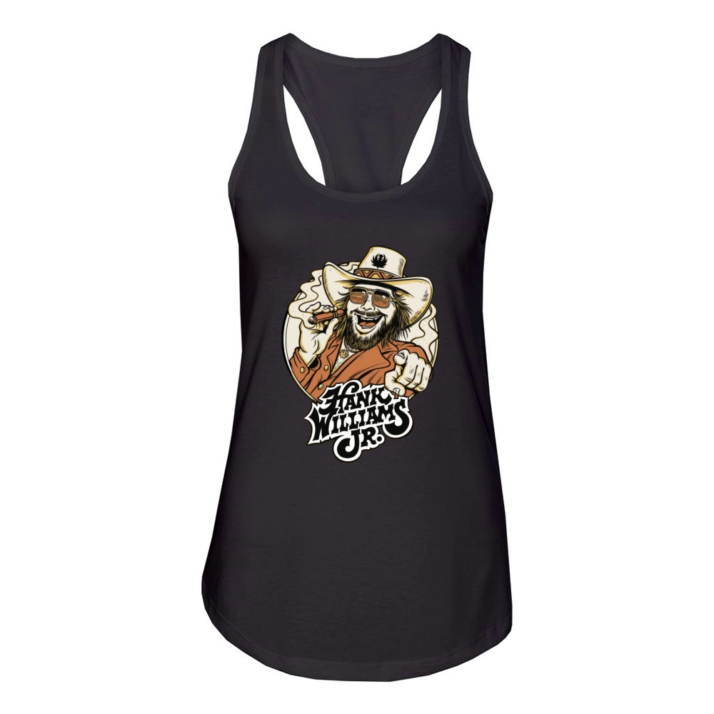 Hank Williams Jr Bocephus Women's Racerback Tank