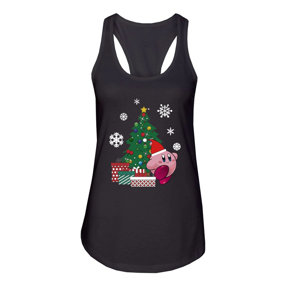 Kirby Around The Christmas Tree Women's Racerback Tank