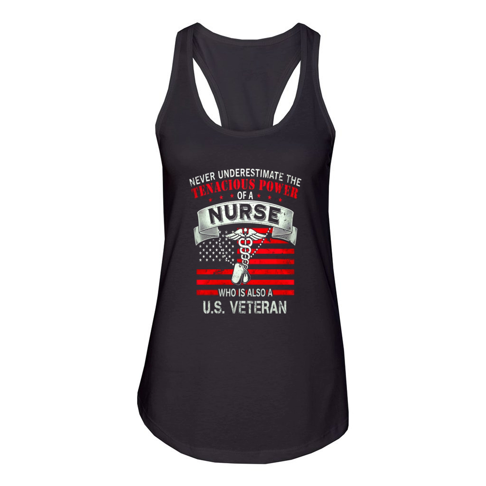 NURSE AND VETERAN Tshirt Women's Racerback Tank
