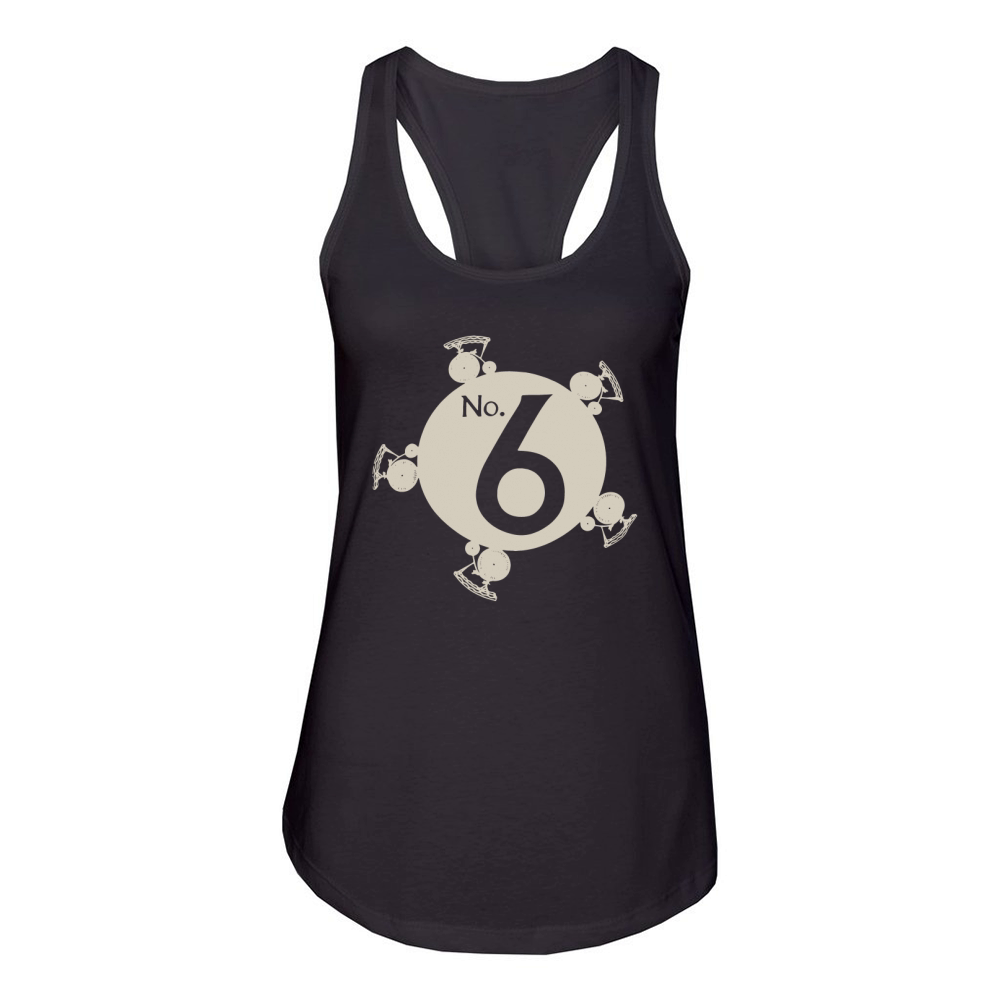 The Prisoner Number 6 Retro TV Series Women's Racerback Tank