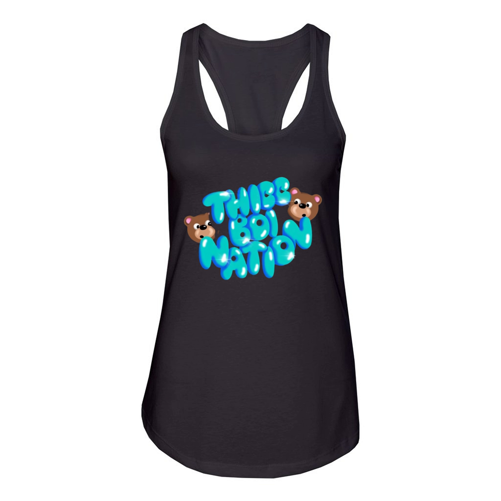 thicc boi nation bears Women's Racerback Tank