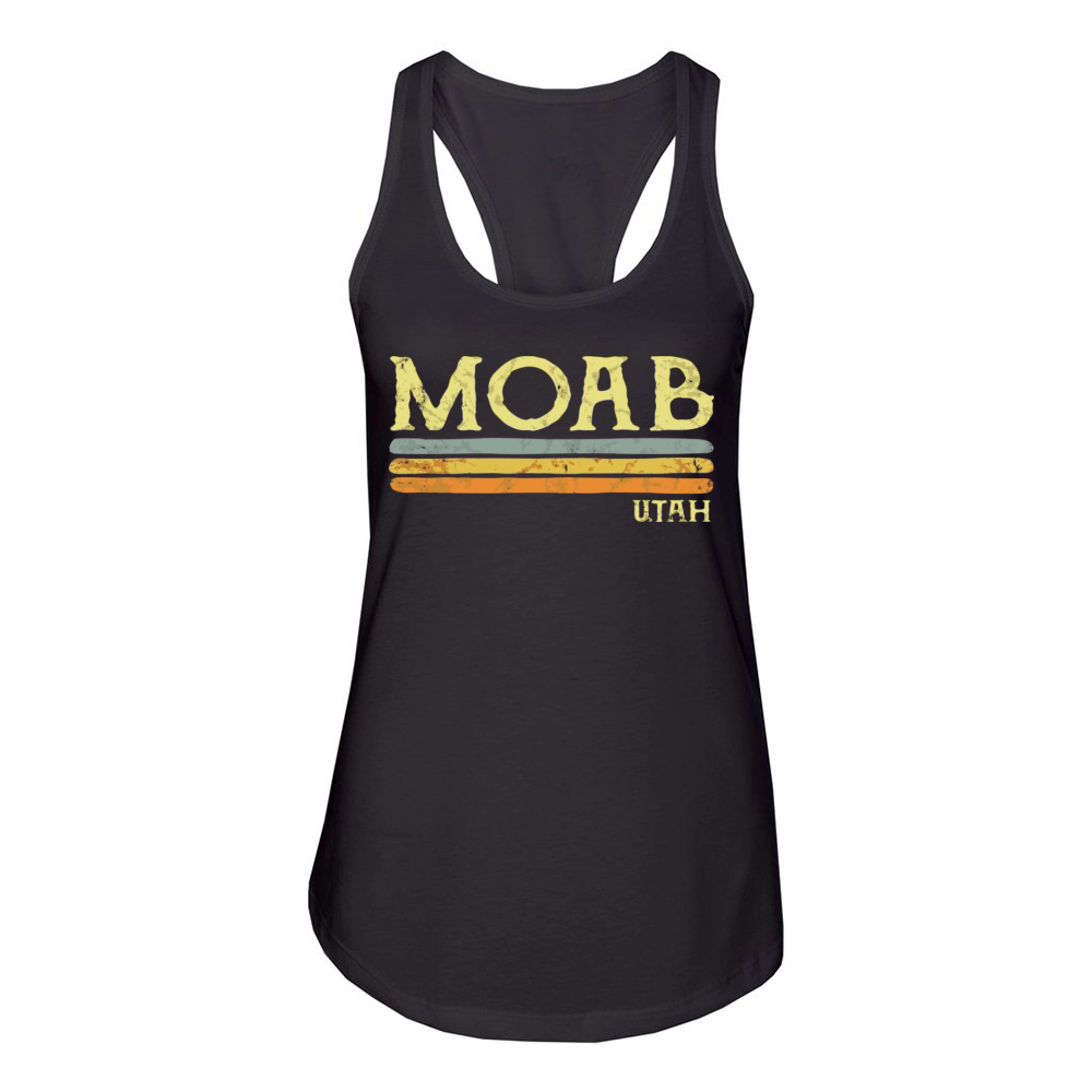 Vintage Moab Utah Ut Love Souvenir Women's Racerback Tank