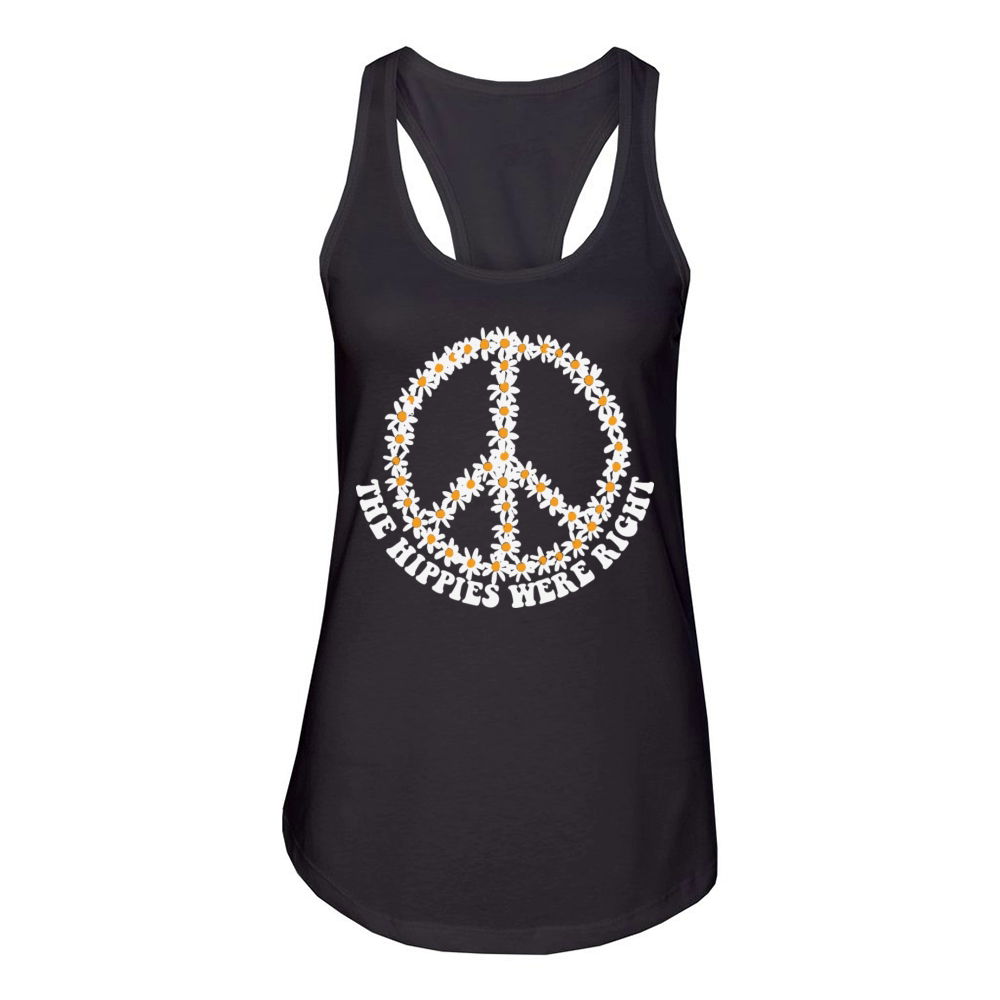 Wildflower Design The Hippies Were Right Women's Racerback Tank