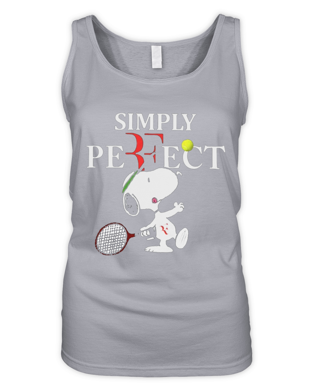 Roger Federer  Snoopy Simply Pefect Organic Women's Tank Top