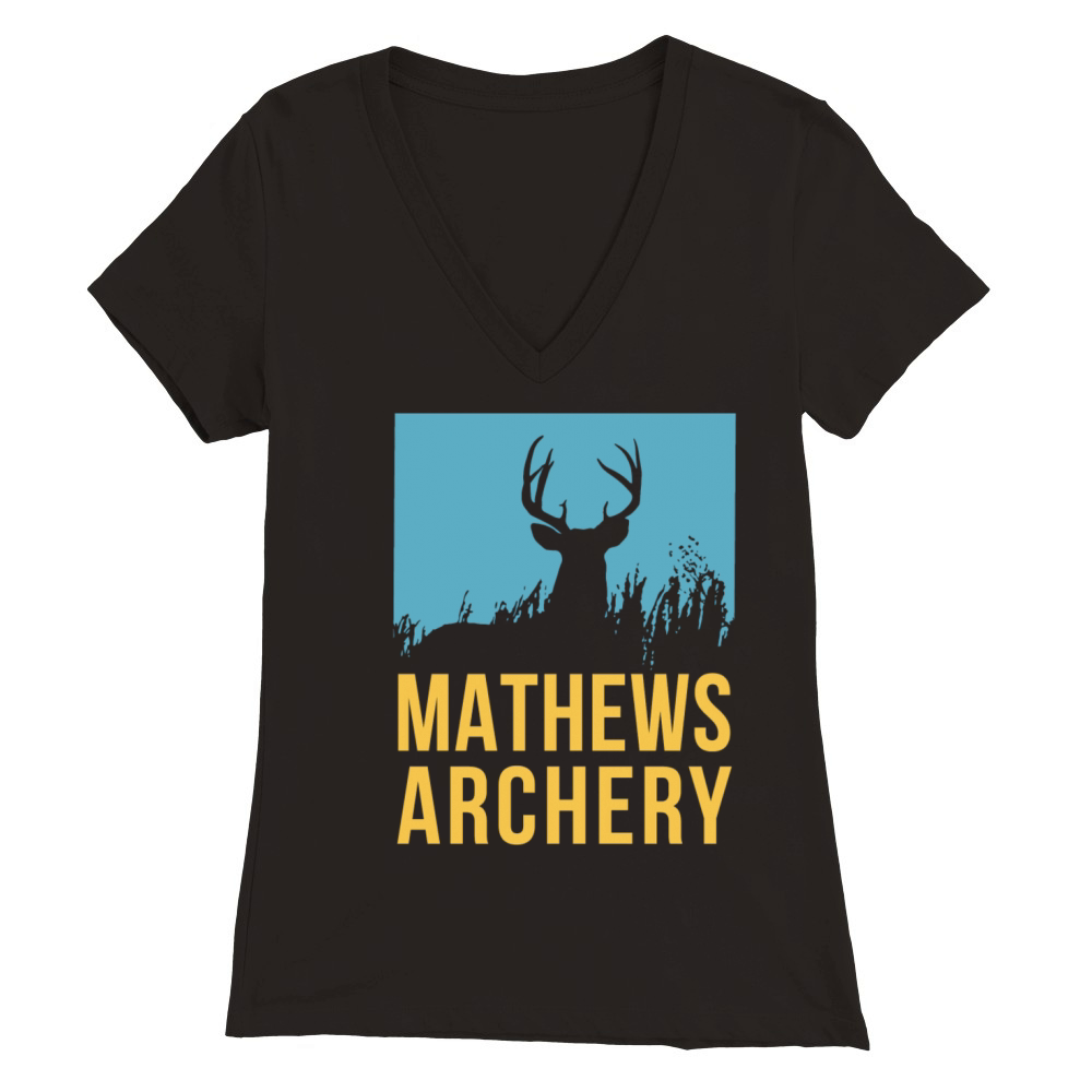 Retro Mathews Archery Premium Womens V-Neck T-shirt